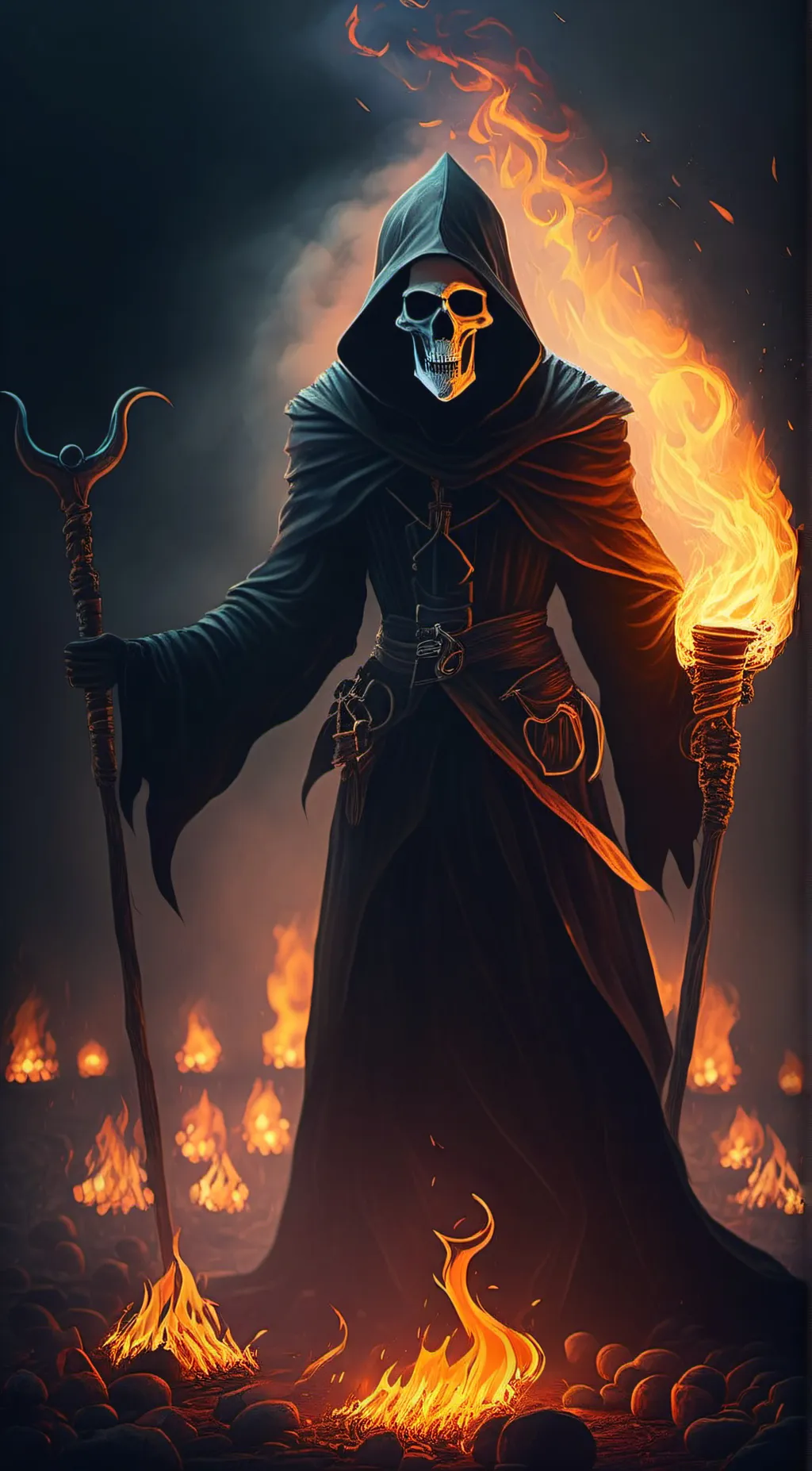 ai character: the grim reaper  background