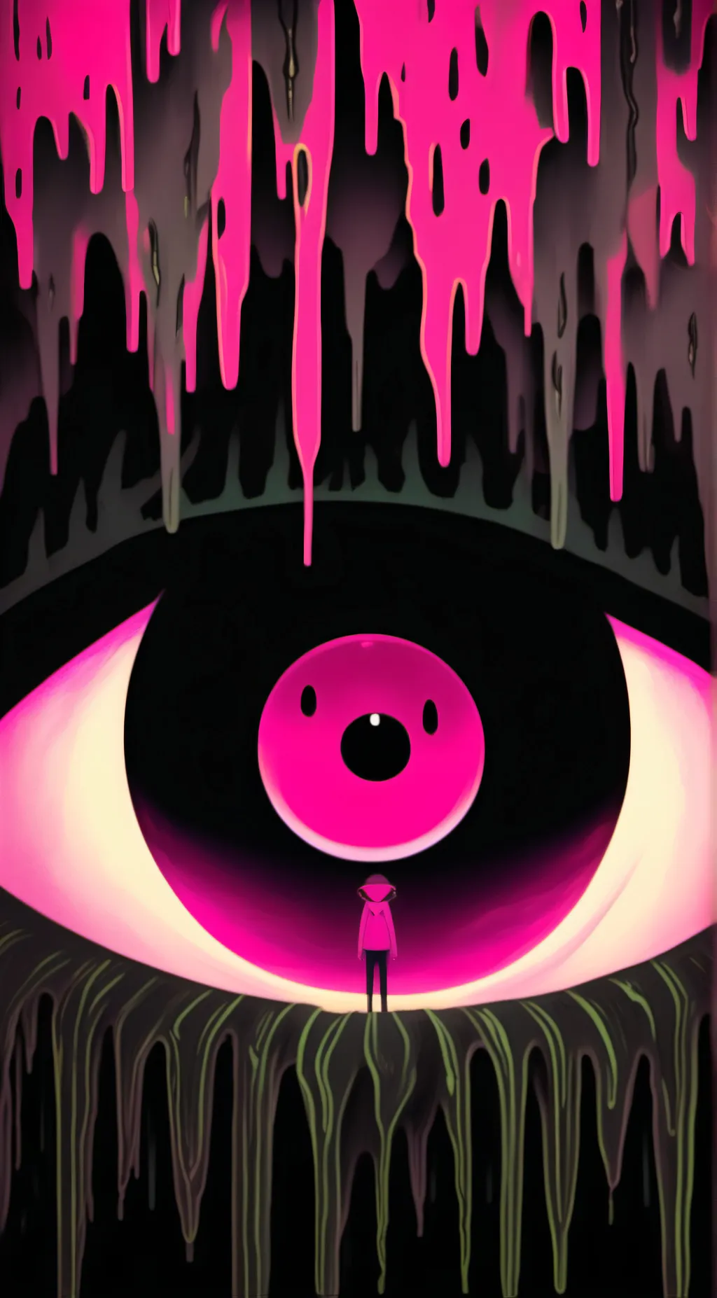 ai character: la dense mascara background