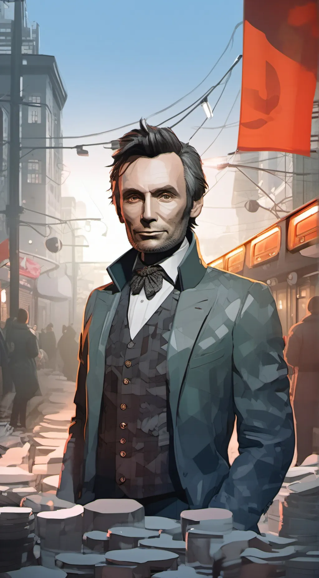 ai character: Abraham Lincoln background