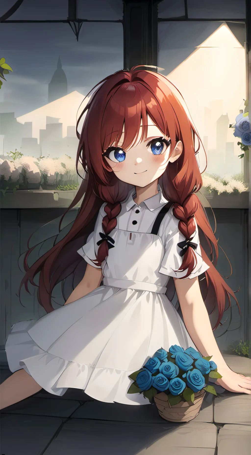 ai character: Rose background