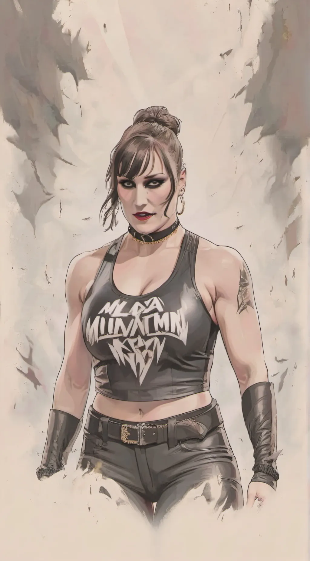 ai character: Rhea Ripley background