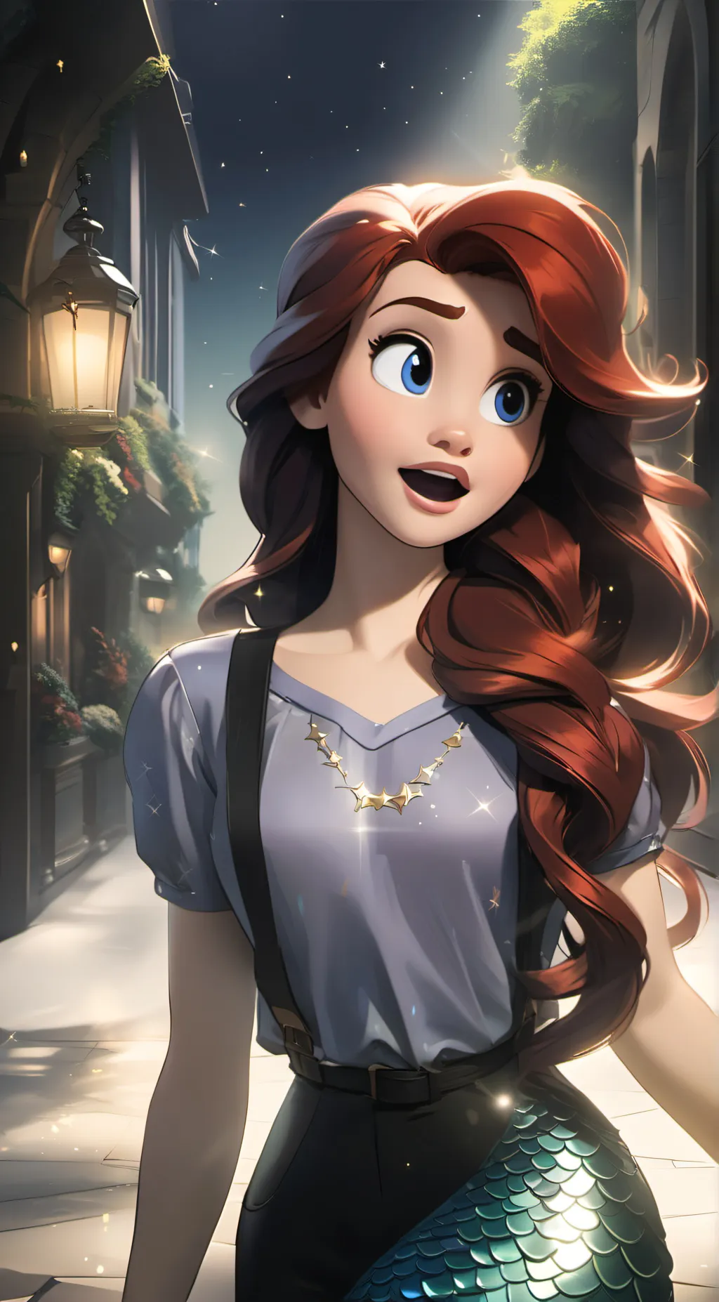 ai character: Arielle  background
