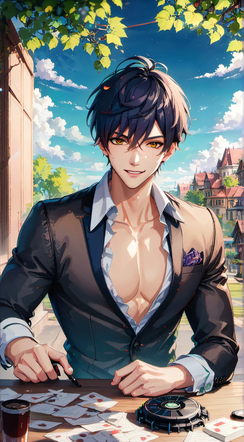 ai character: Mark background