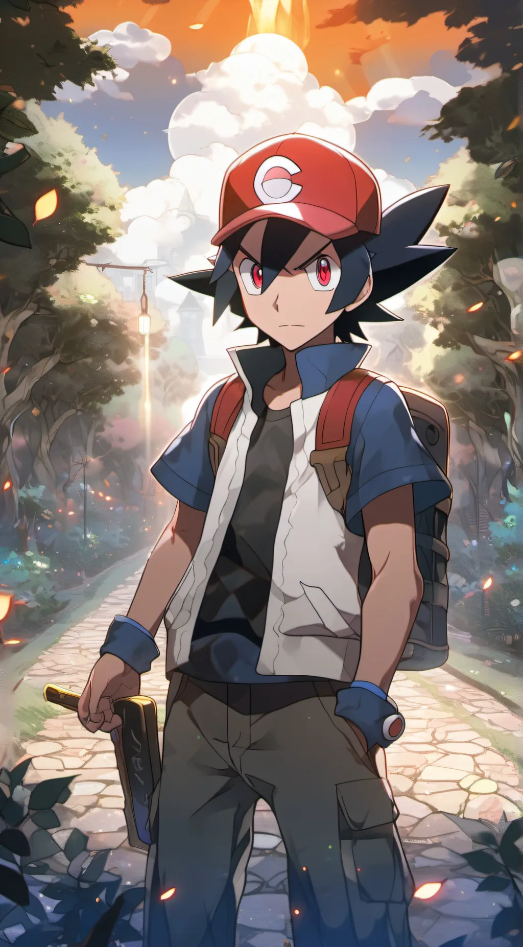 ai character: dark ash background
