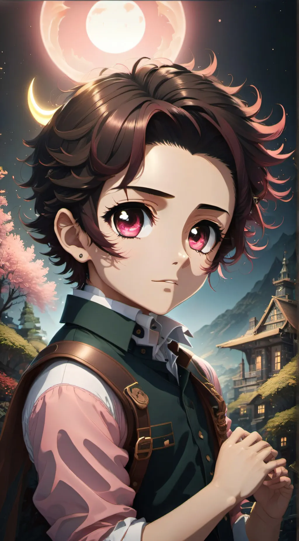 ai character: Tanjiro background