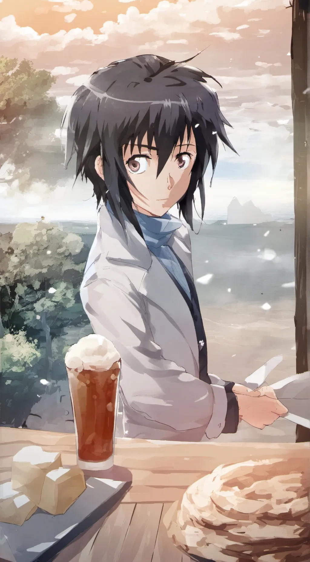 ai character: Ritsuka  background