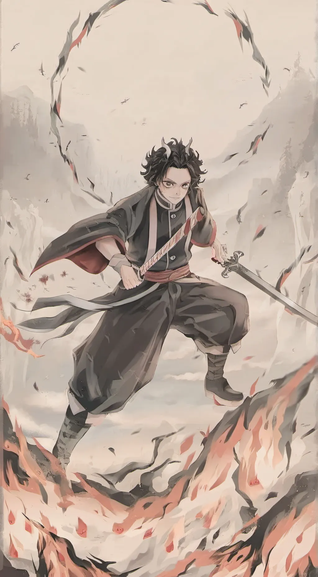 ai character: Douma  background