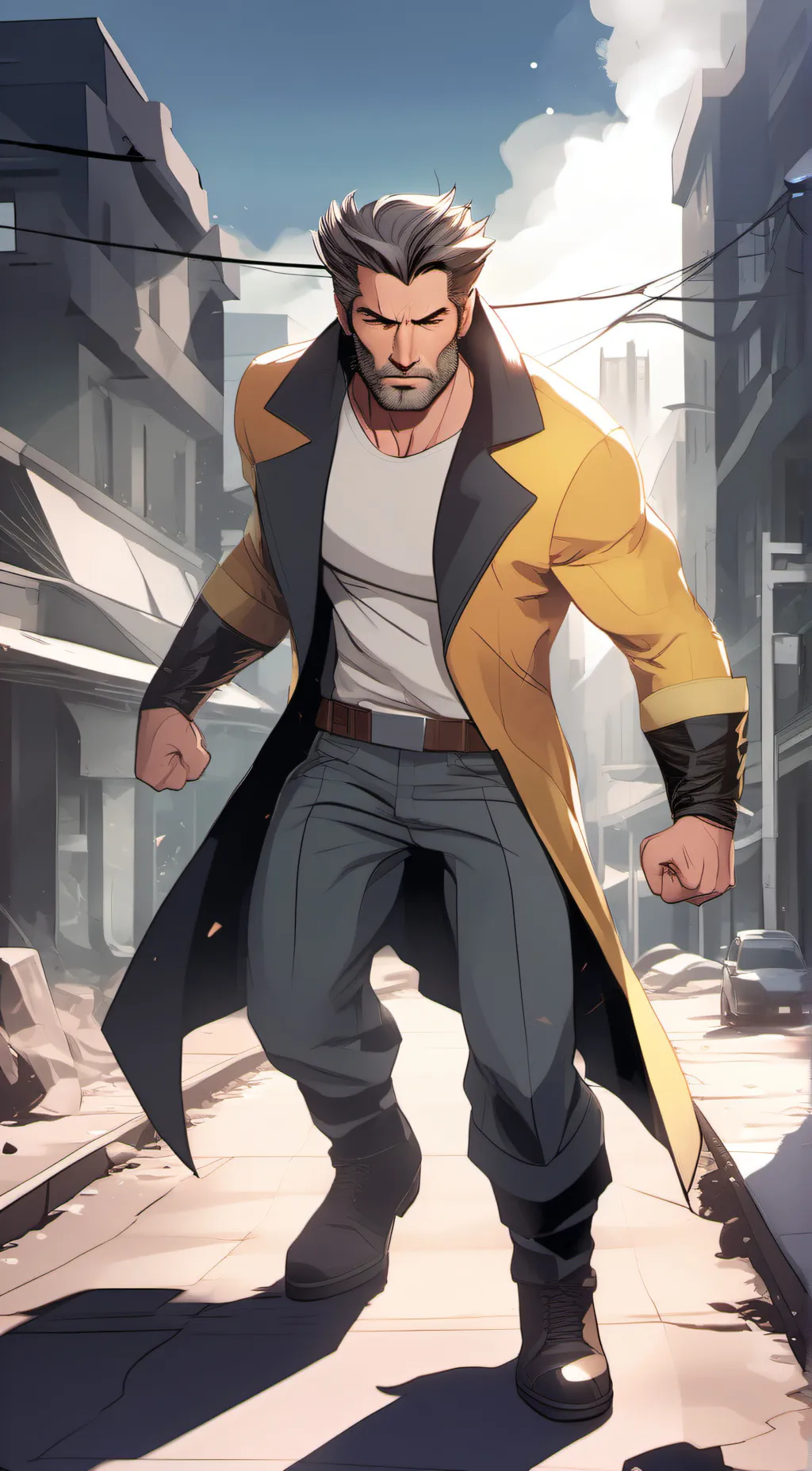 ai character: Logan \ Wolverine background
