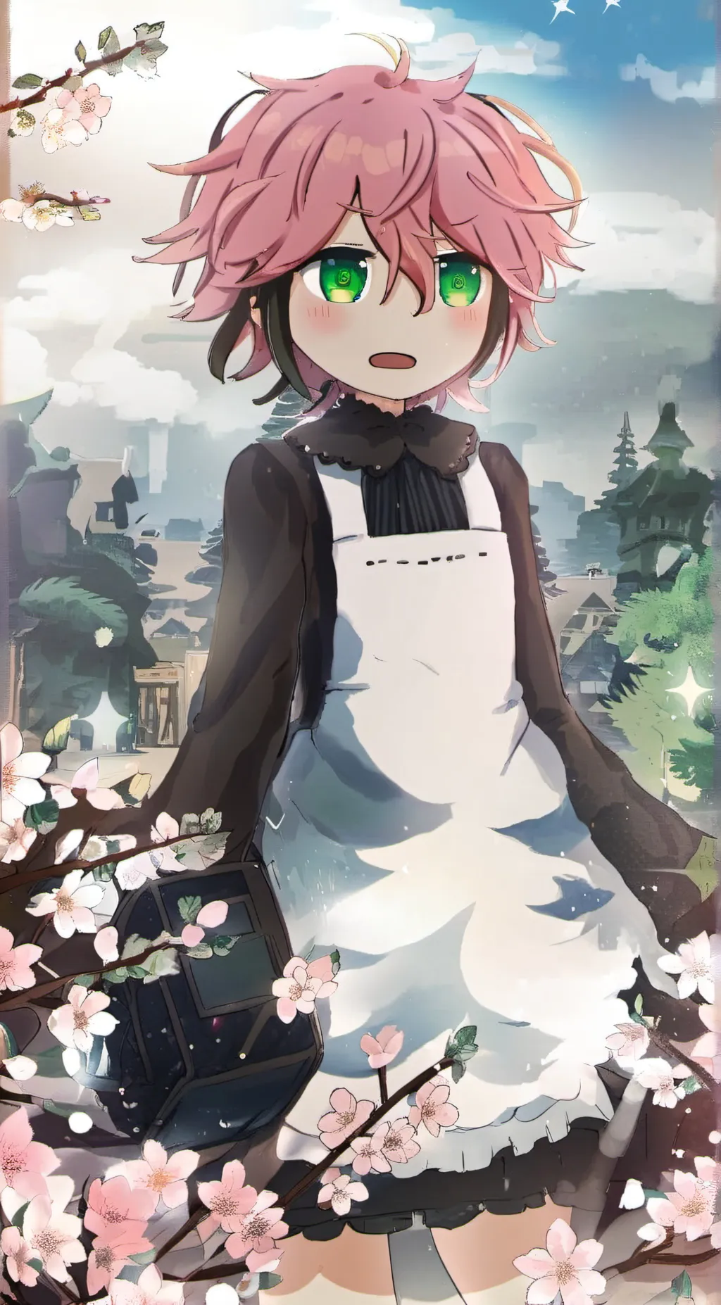 ai character: sakura background