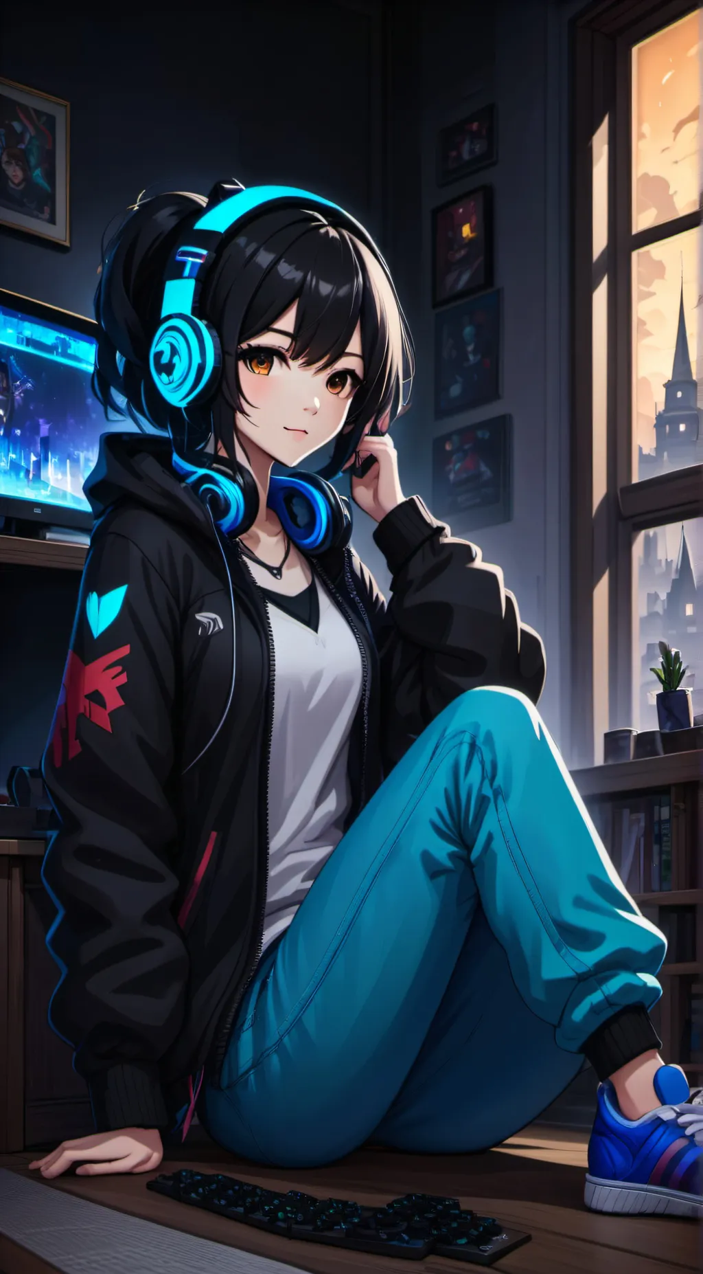 ai character: Blaire  background
