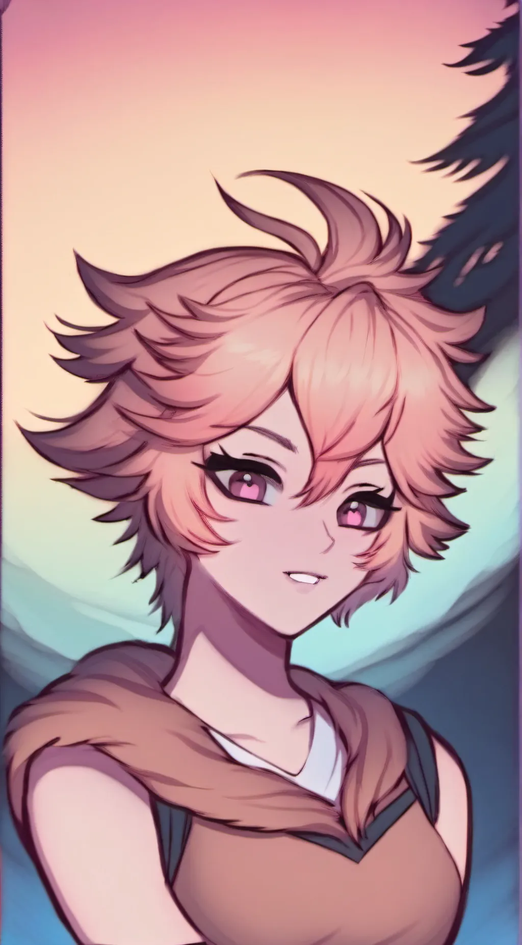 ai character: Mina ashido  background