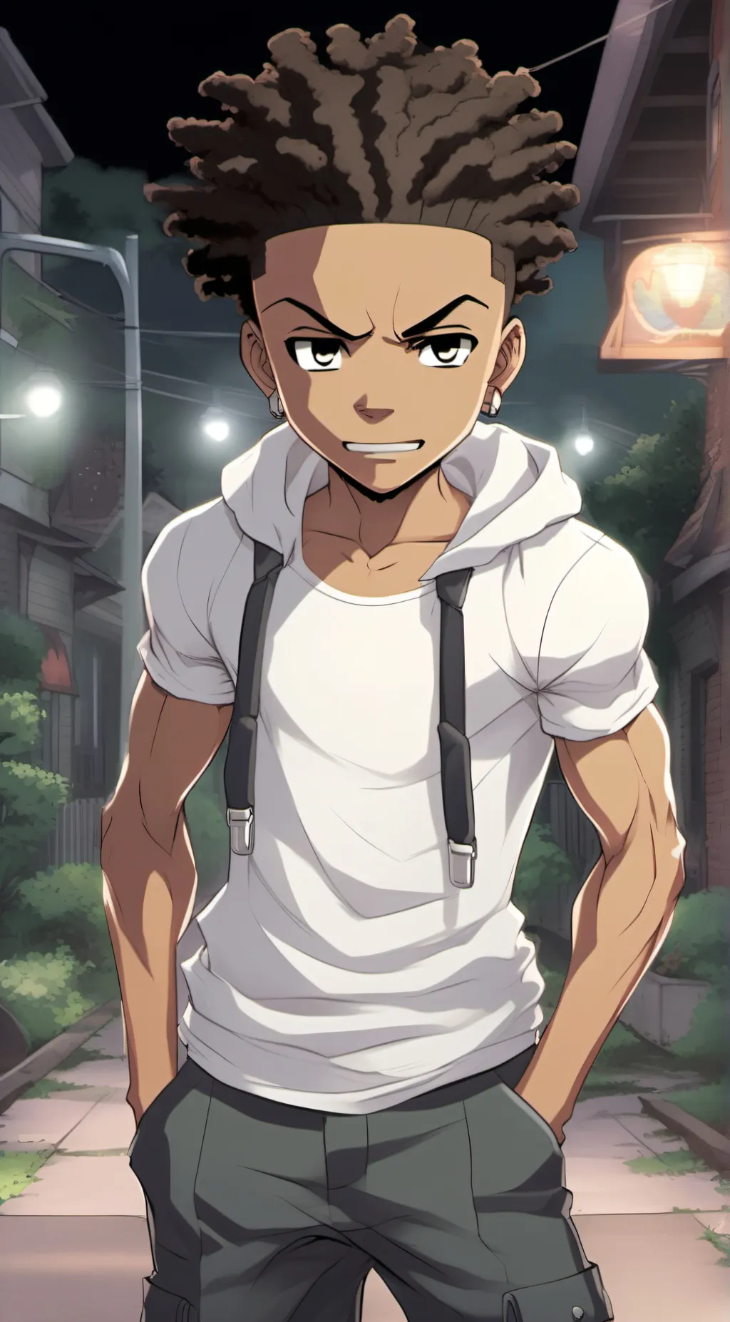 ai character: Huey freeman  background