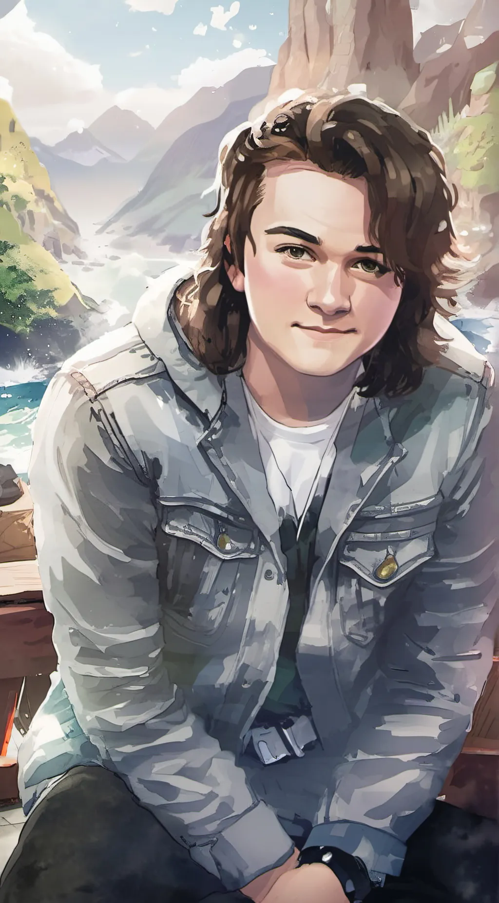 ai character: GibbySchwozGeorgie background