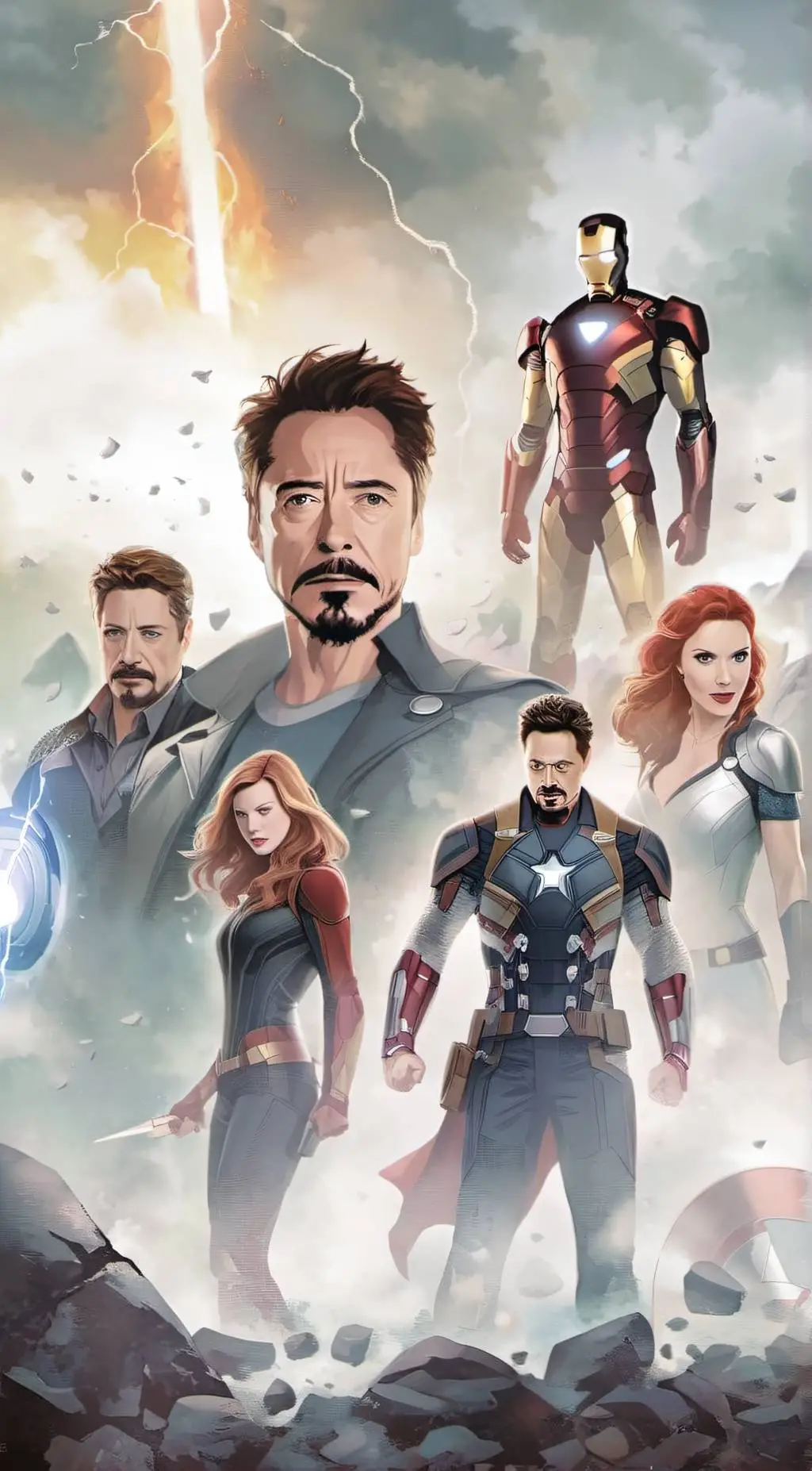 ai character: The avengers  background