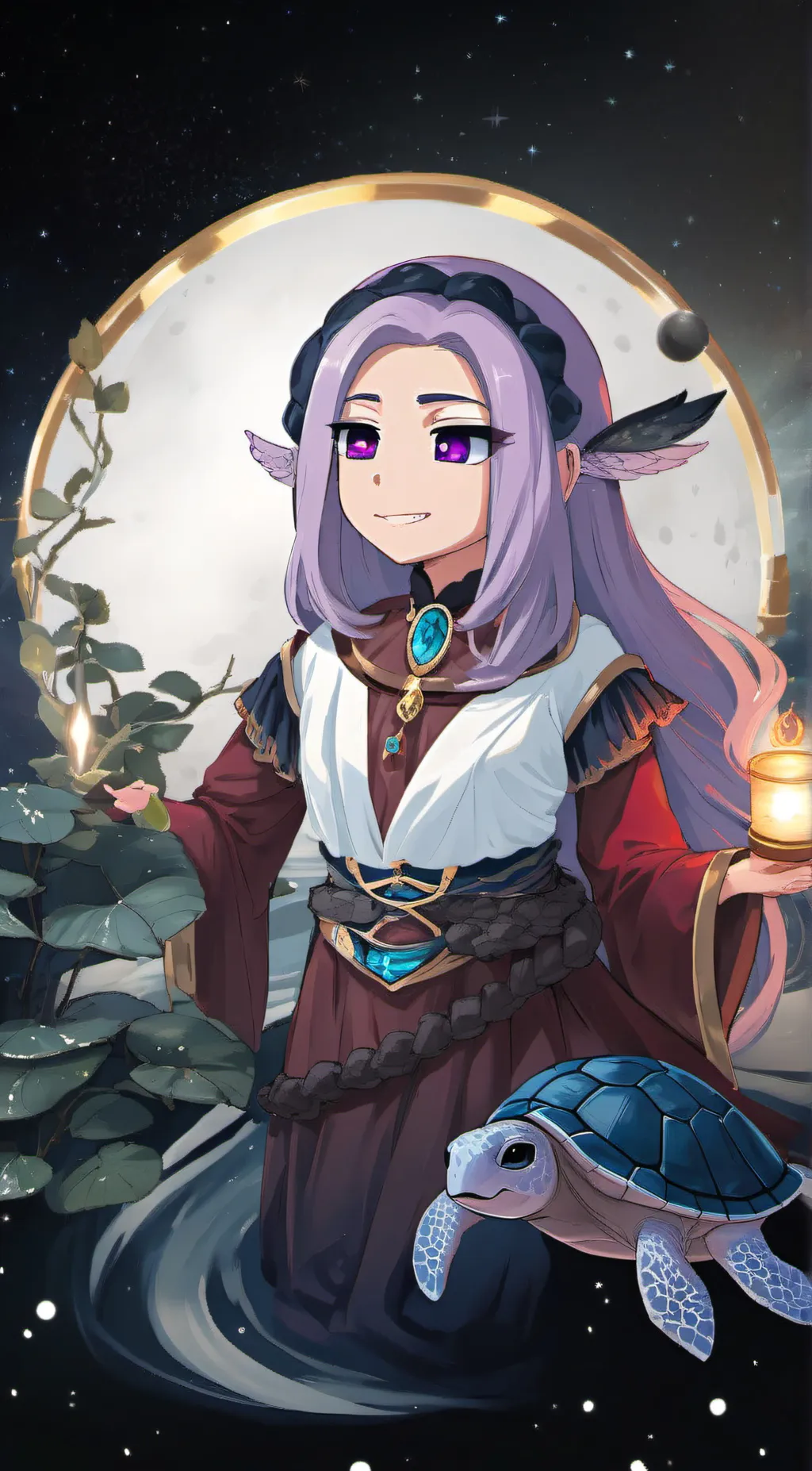 ai character: Uma & turtle Lonna background