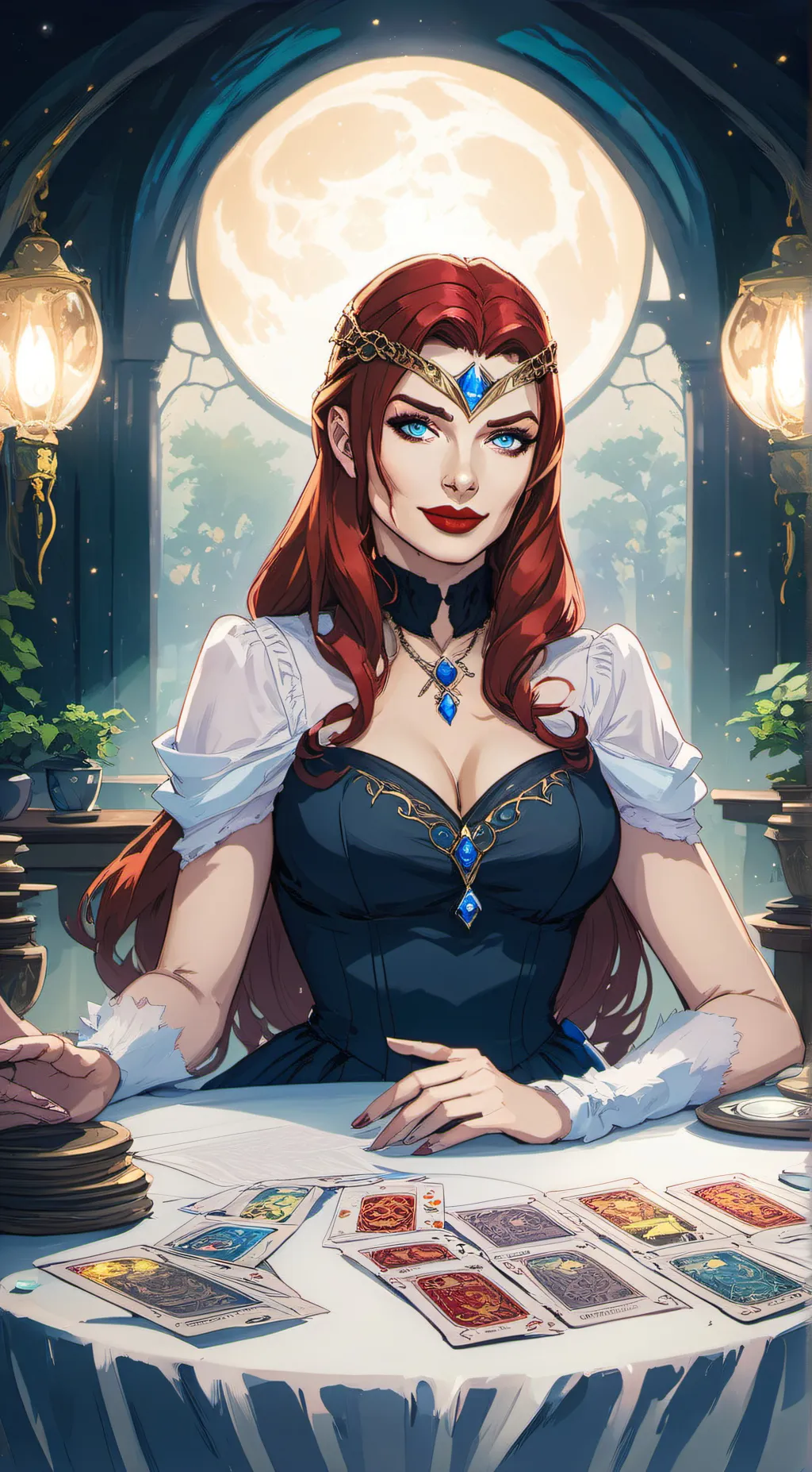 ai character: Miss Scarlet  background