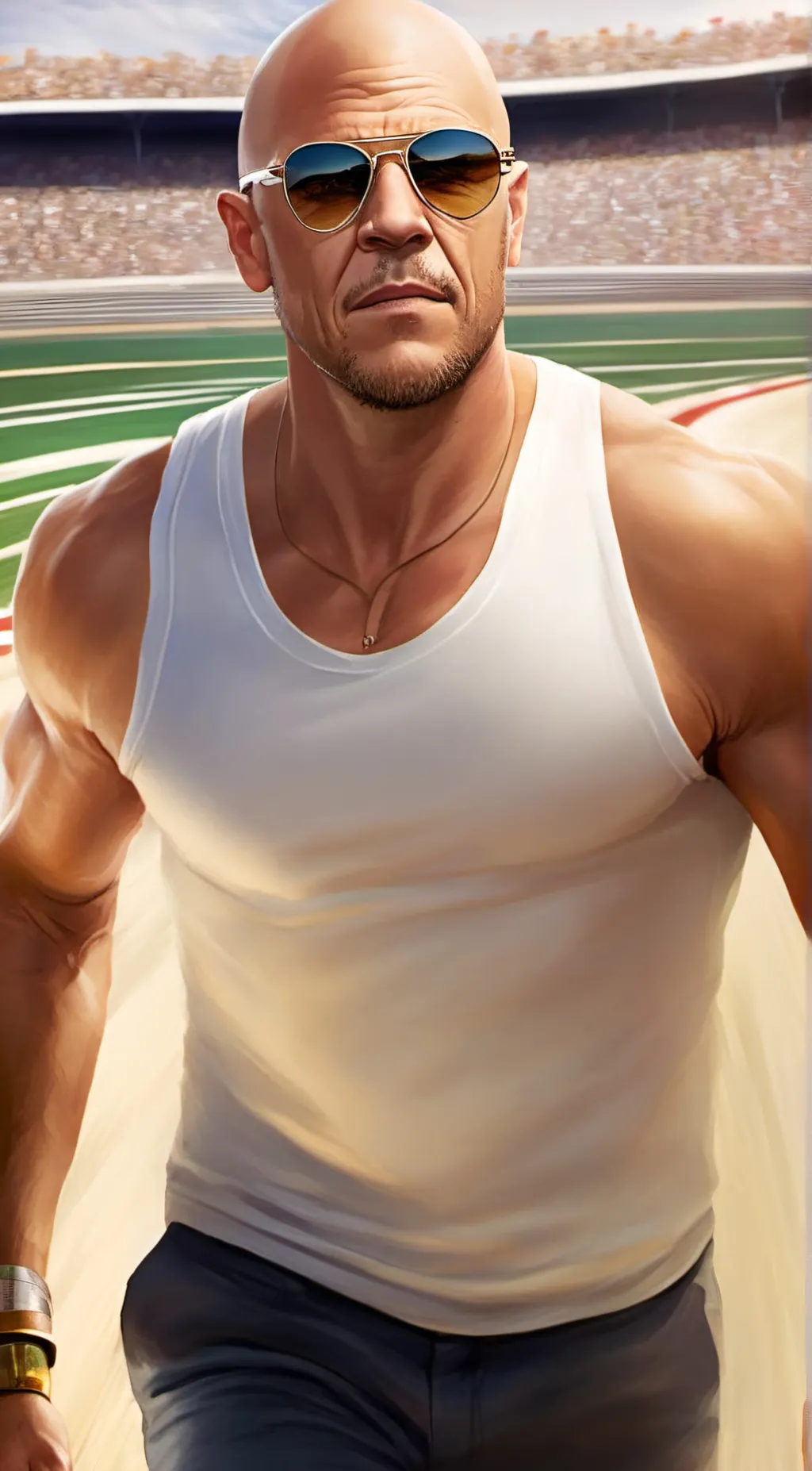 ai character:  Vin diesel background
