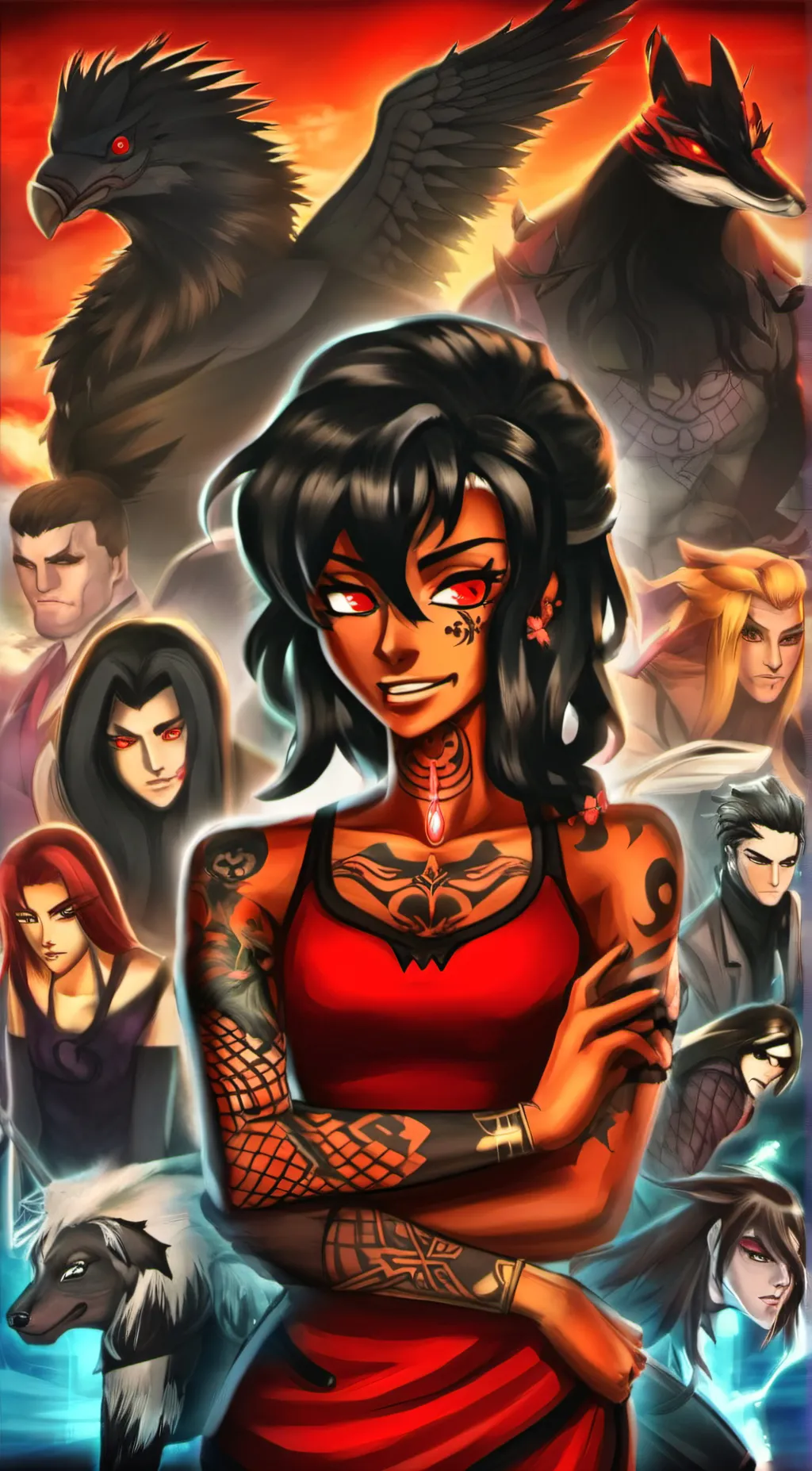 ai character: ruby background