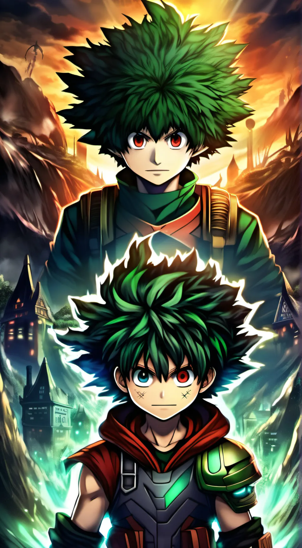 ai character: bad versus good background