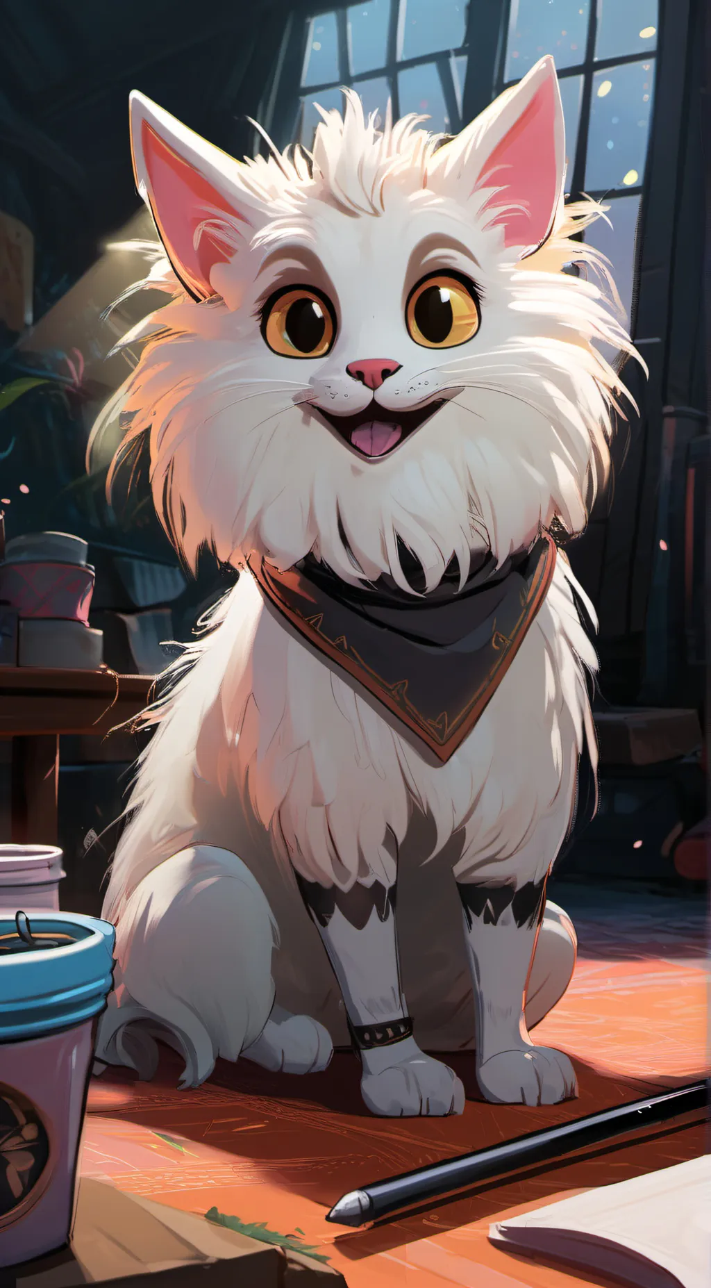 ai character: Doodle background