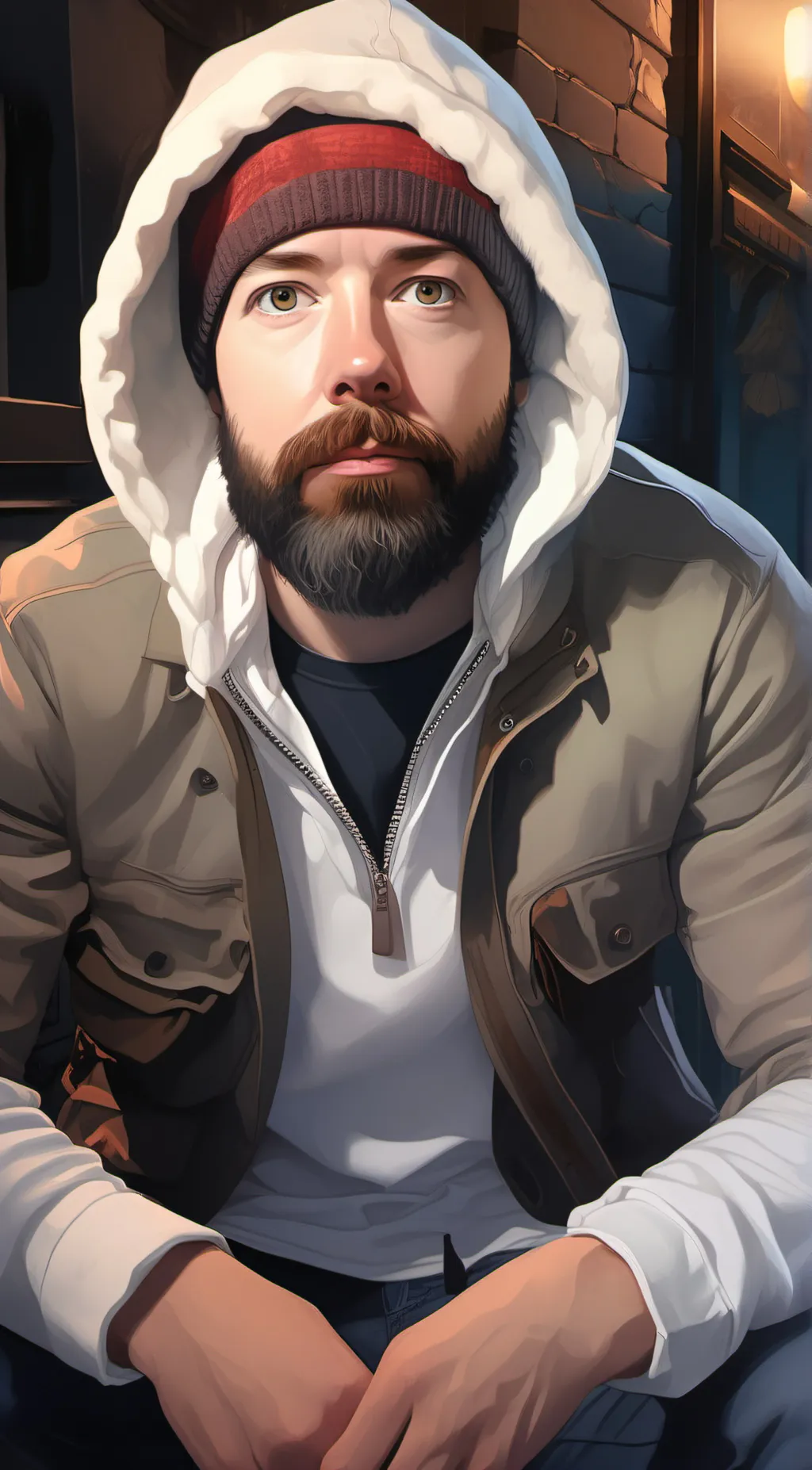 ai character: drizzle background
