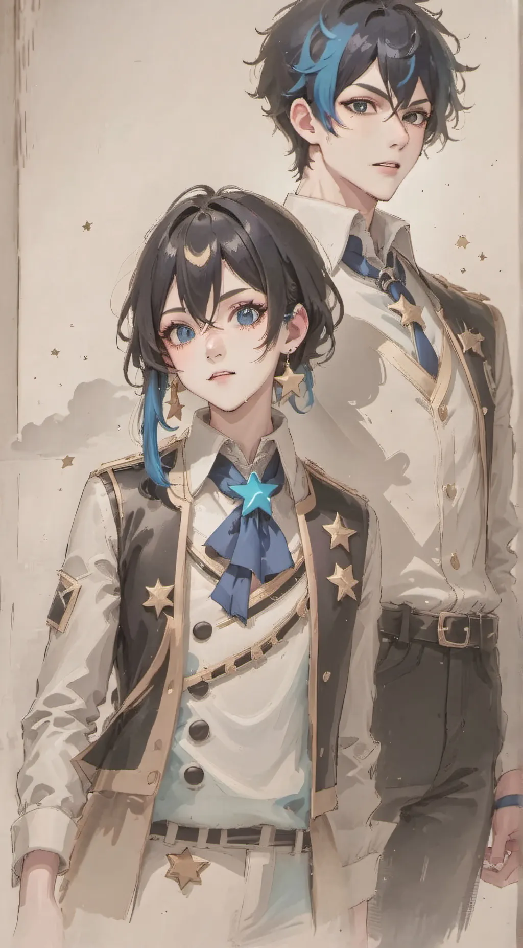 ai character: Kariya and Kevin  background