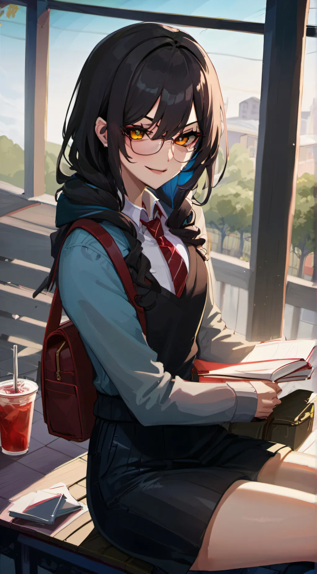ai character: Lucy>} background