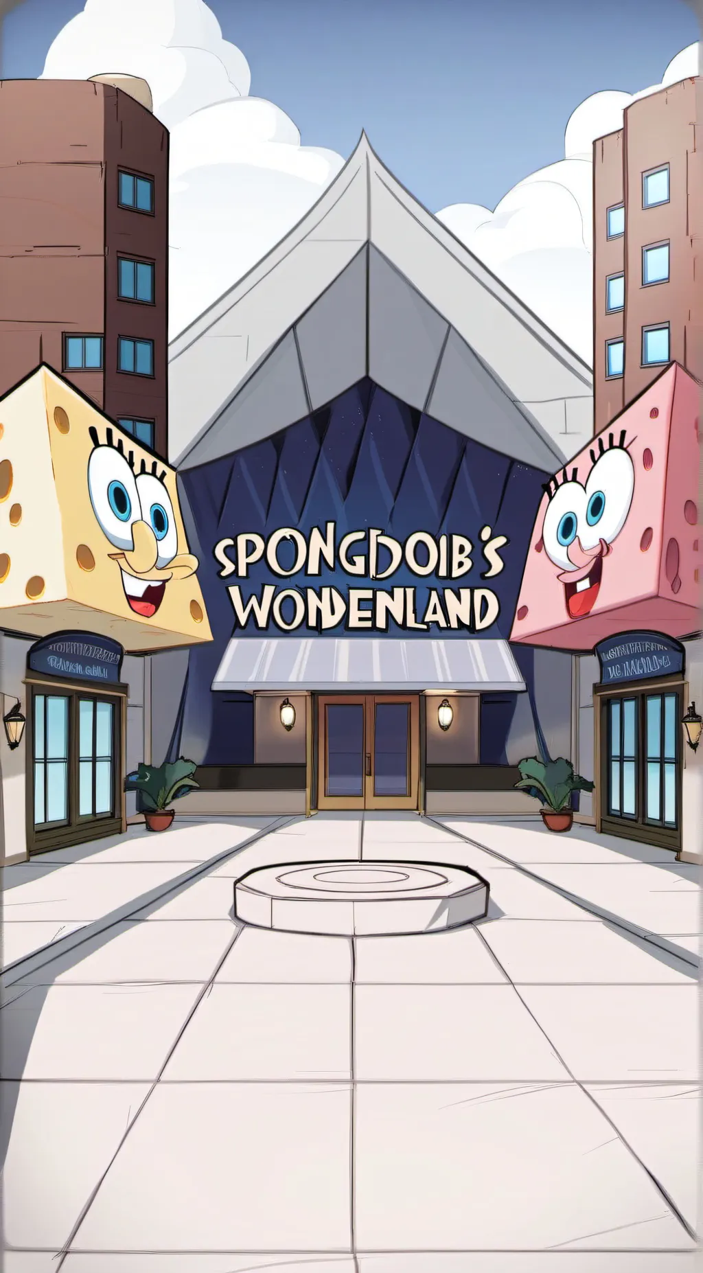 ai character: spongebob background