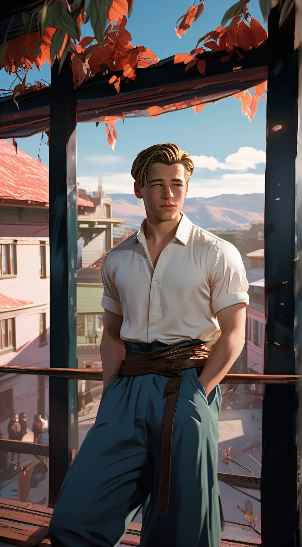 ai character: Leonardo Dicaprio background