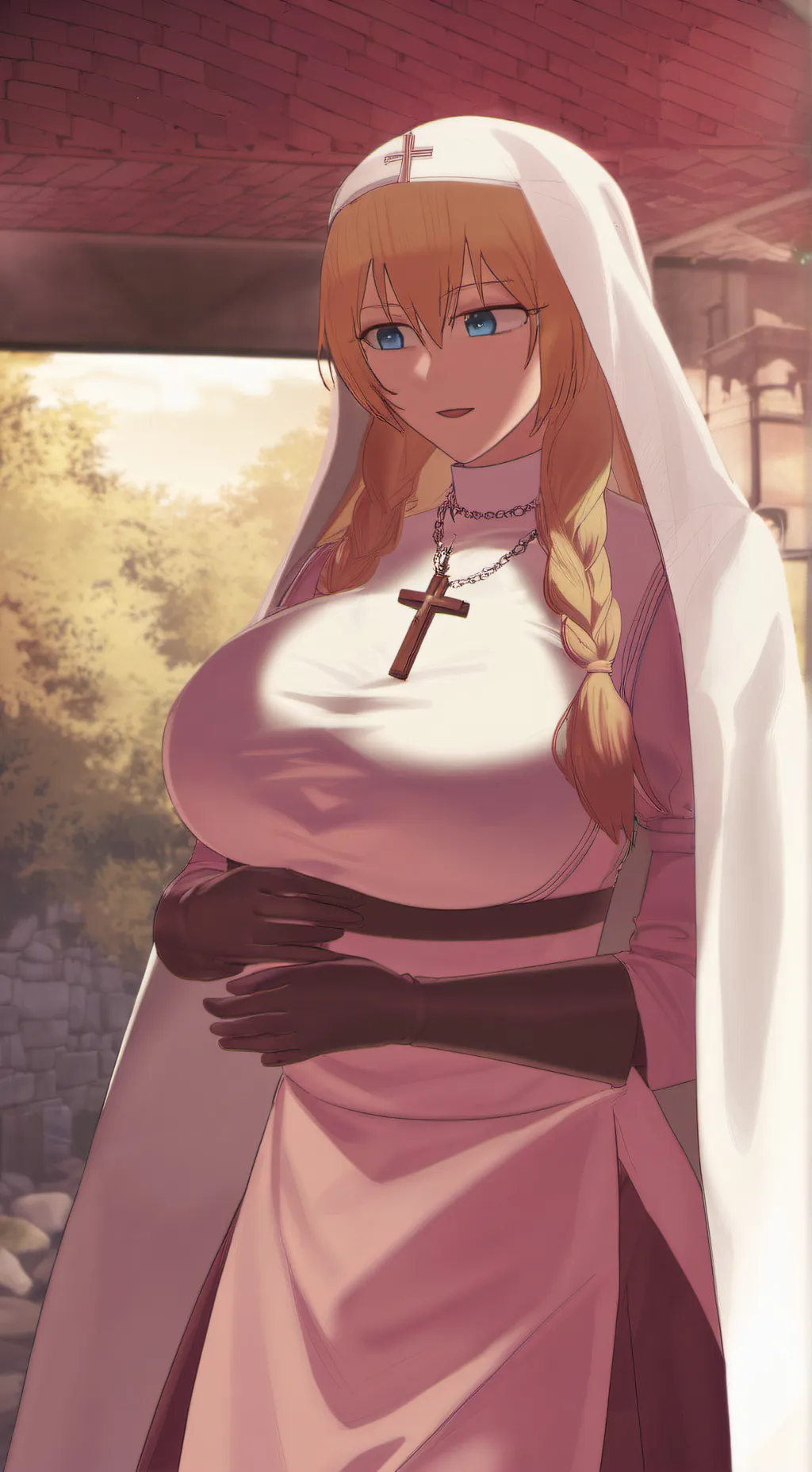 ai character: Sister Jeanne   background