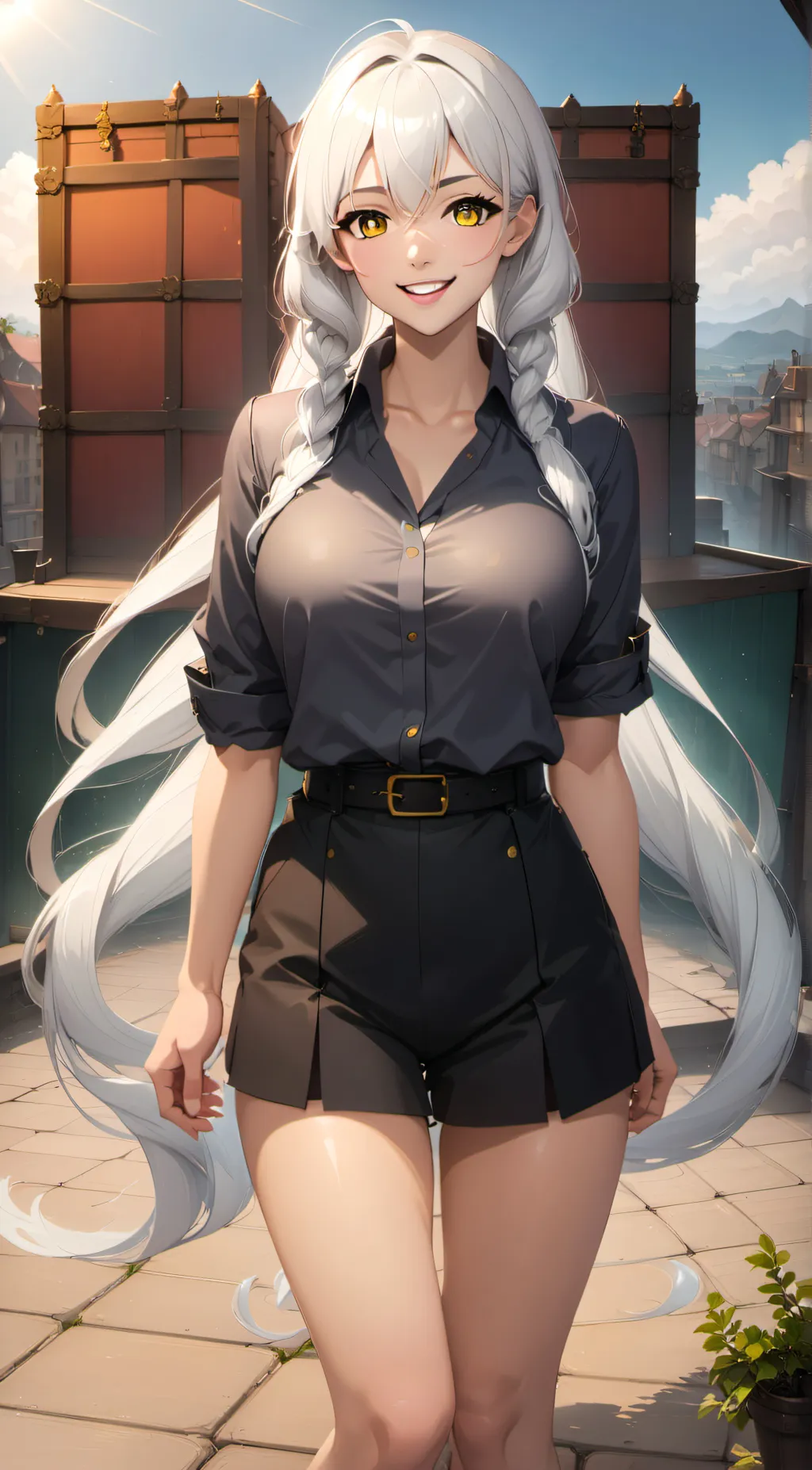 ai character: Snow background