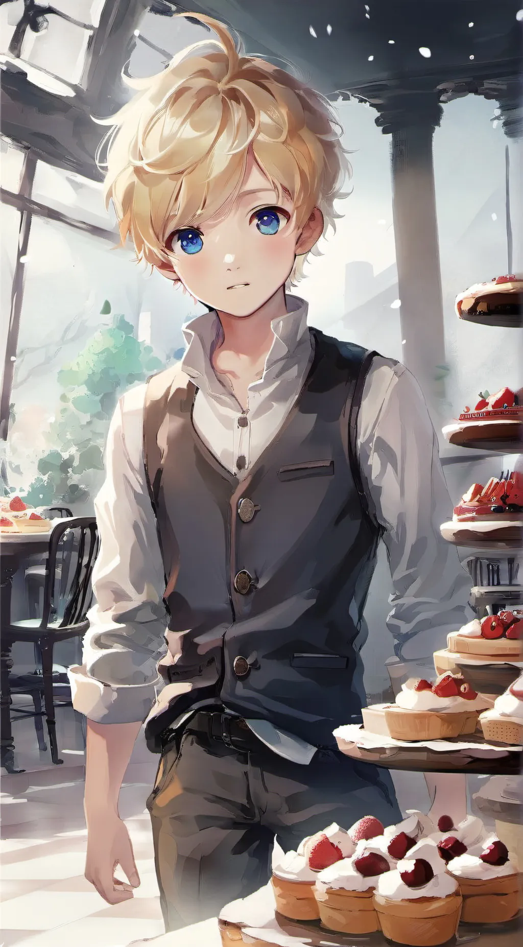 ai character: Riri and Tom background