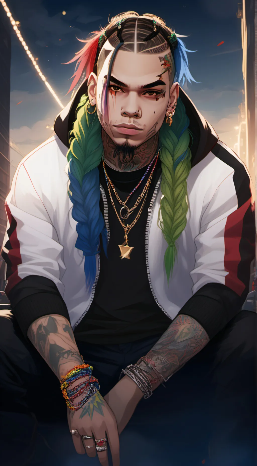 ai character: 6ix9ine background