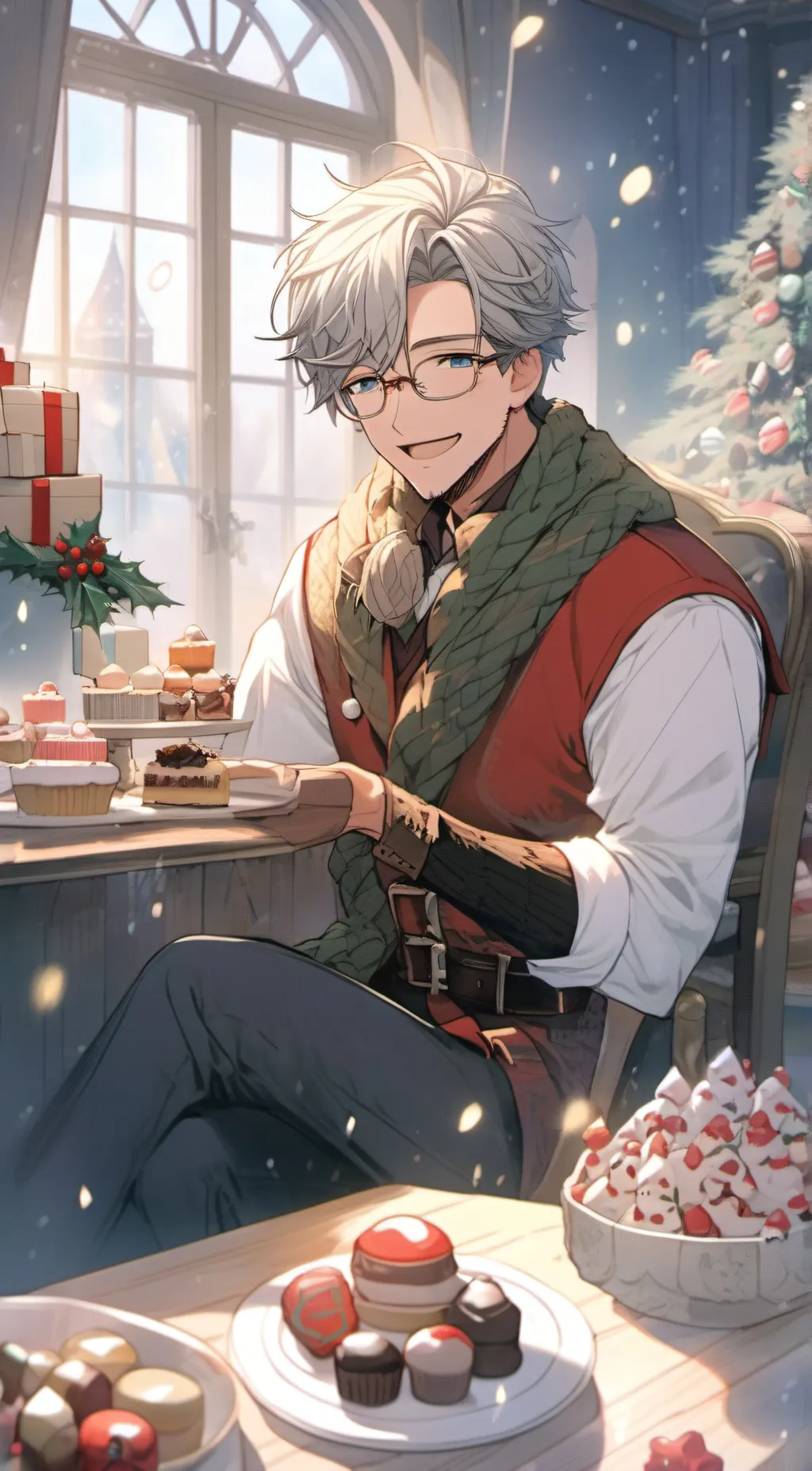 ai character: Santa background