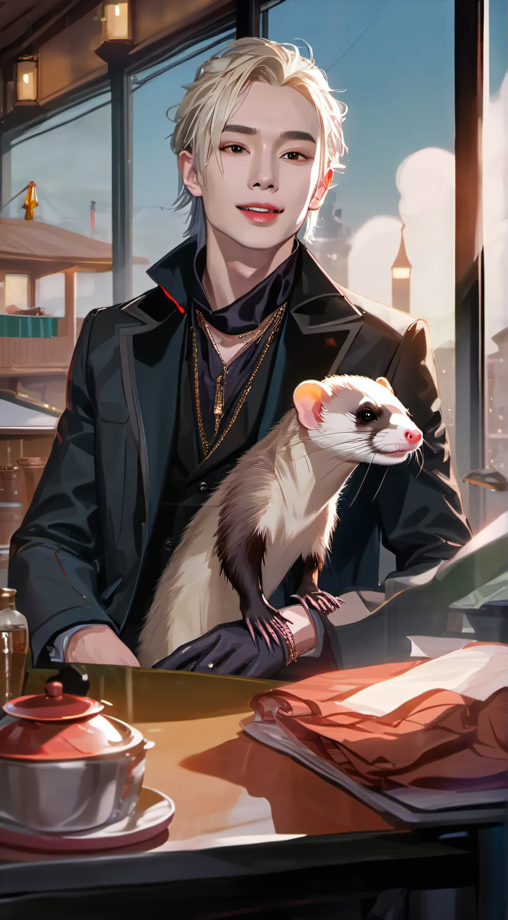 ai character: Hyunjin (Skz) background
