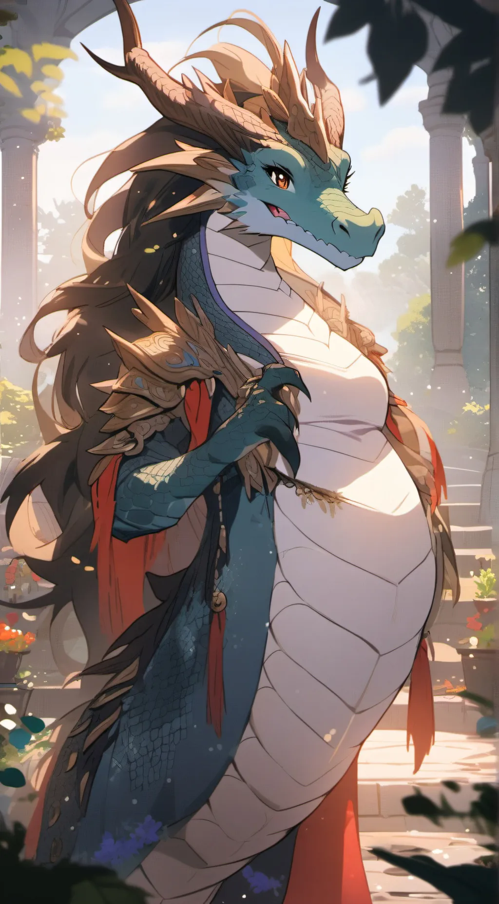 ai character: Aqua (vore dragon) background