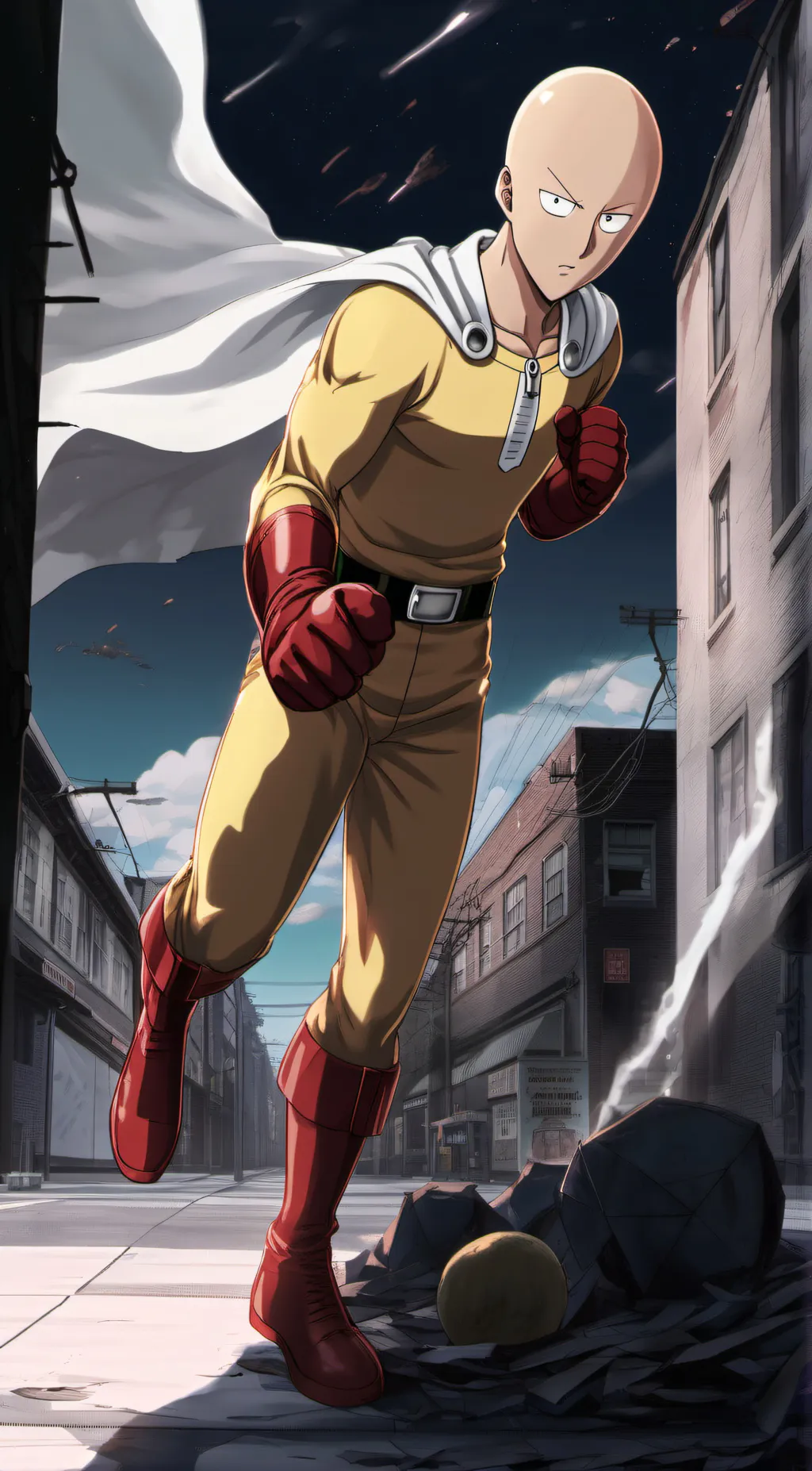 ai character: Saitama  background