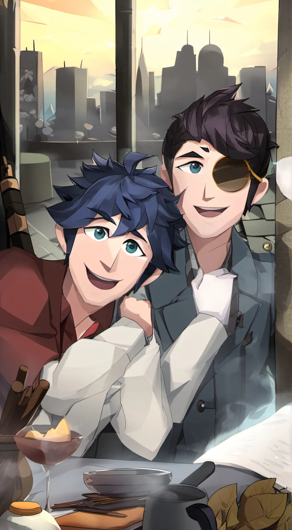 ai character: tom and max background