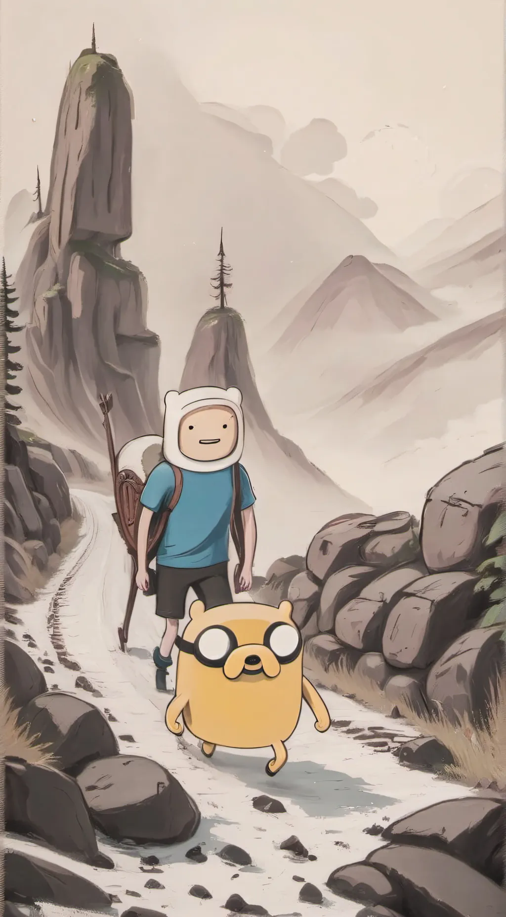 ai character: Finn and jake background