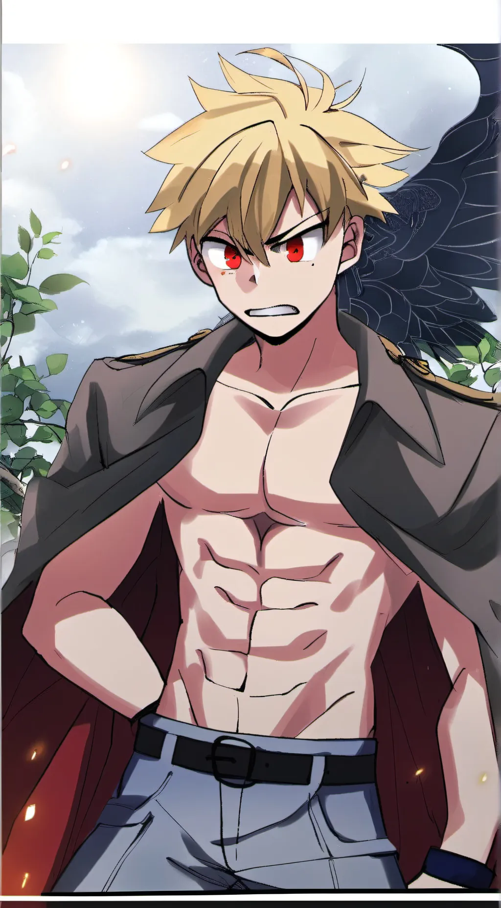 ai character: Bakugou  background