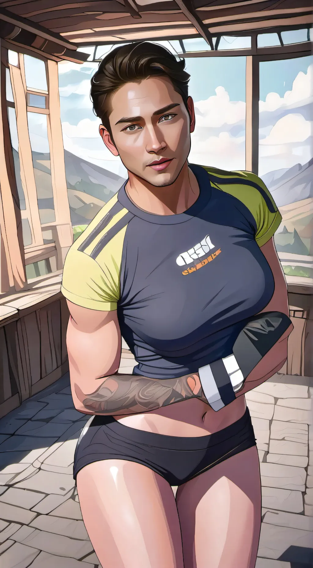 ai character: Tit E Galore background