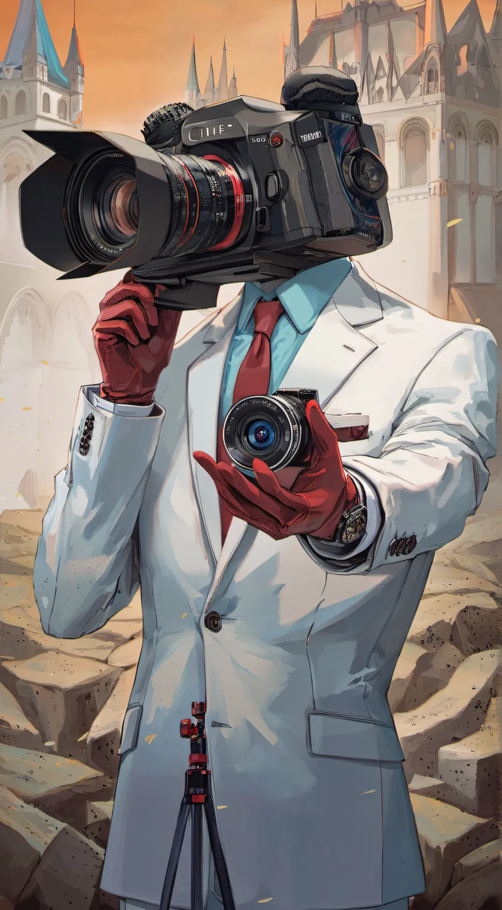 ai character: elite cameraman background