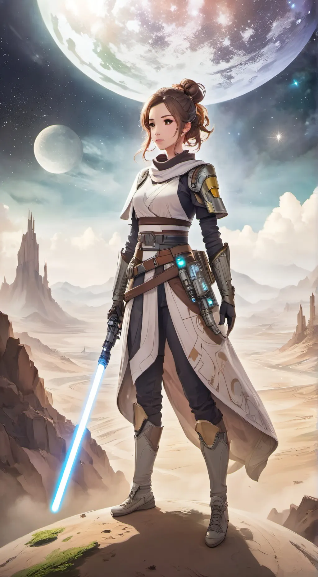 ai character: Rey skywalker background
