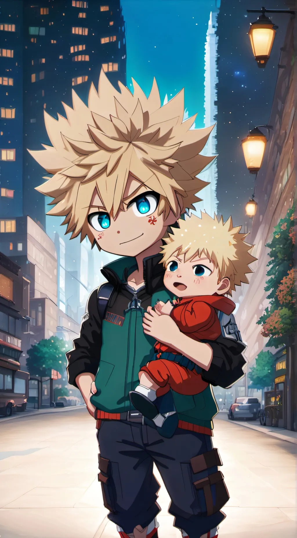 ai character: Bakugo and Kai background