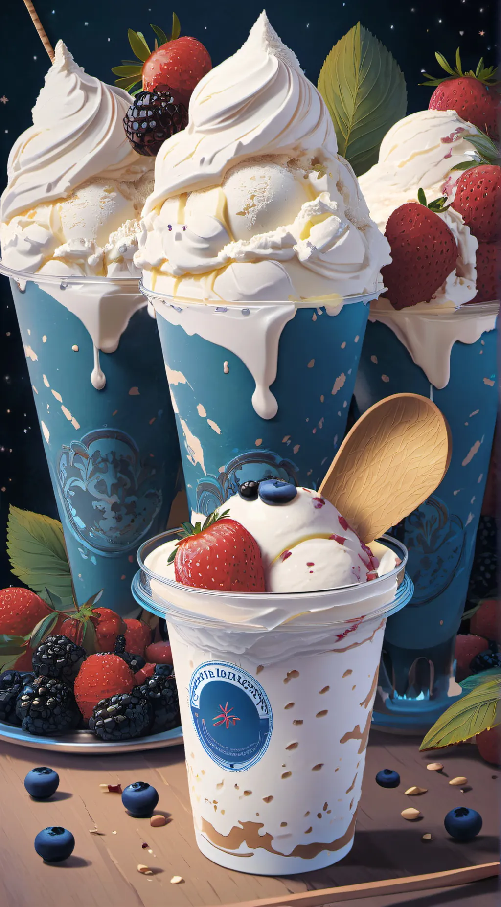 ai character: Ice cream background