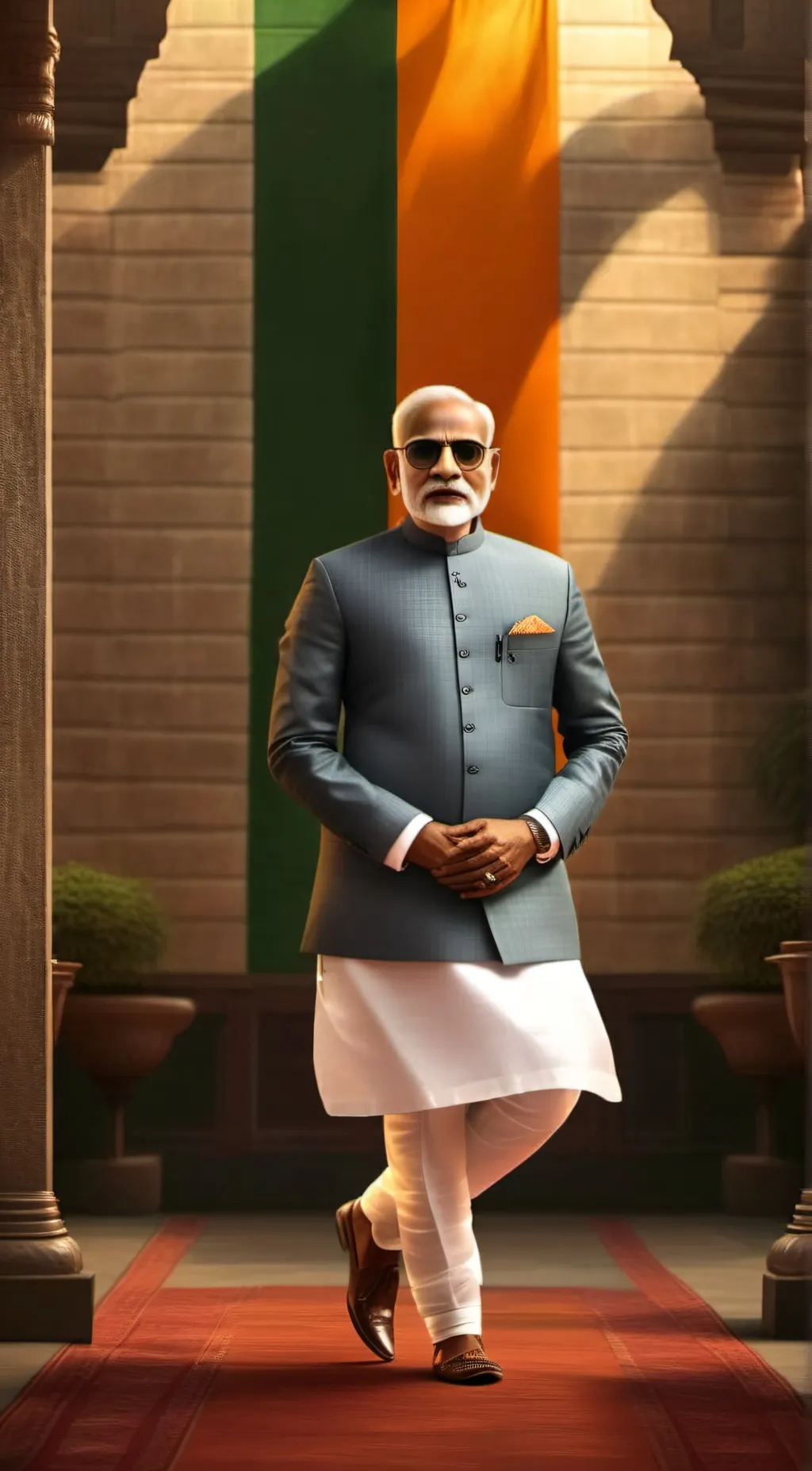 ai character: Narendra Modi background