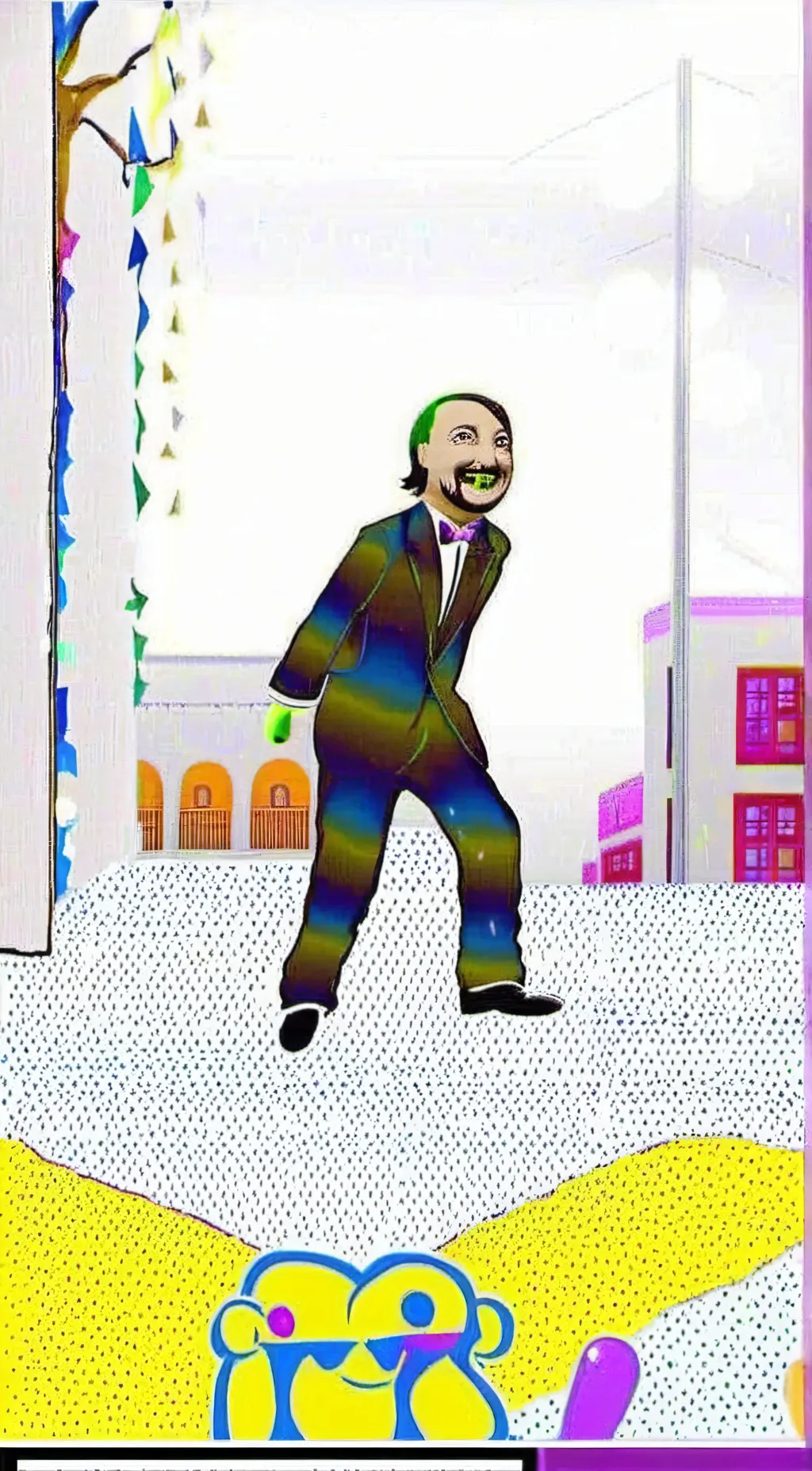 ai character: meme background