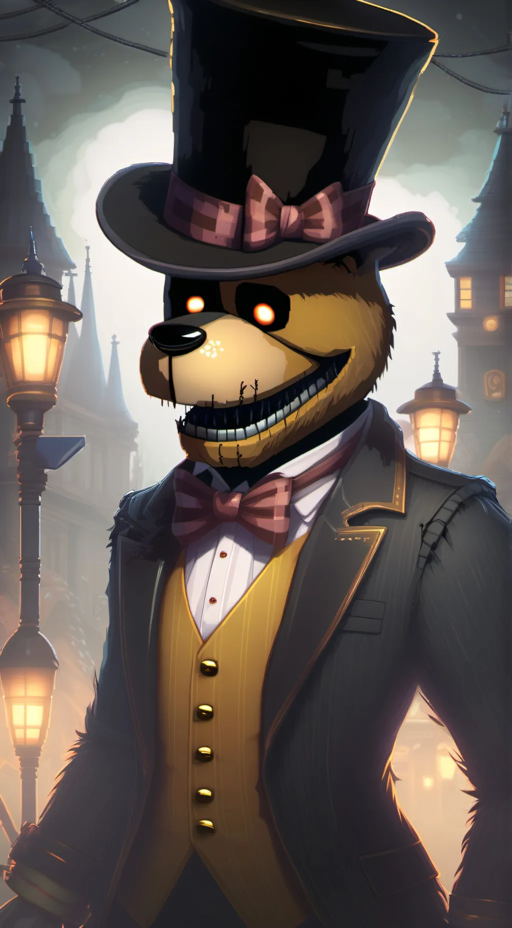 ai character: Golden Freddy background