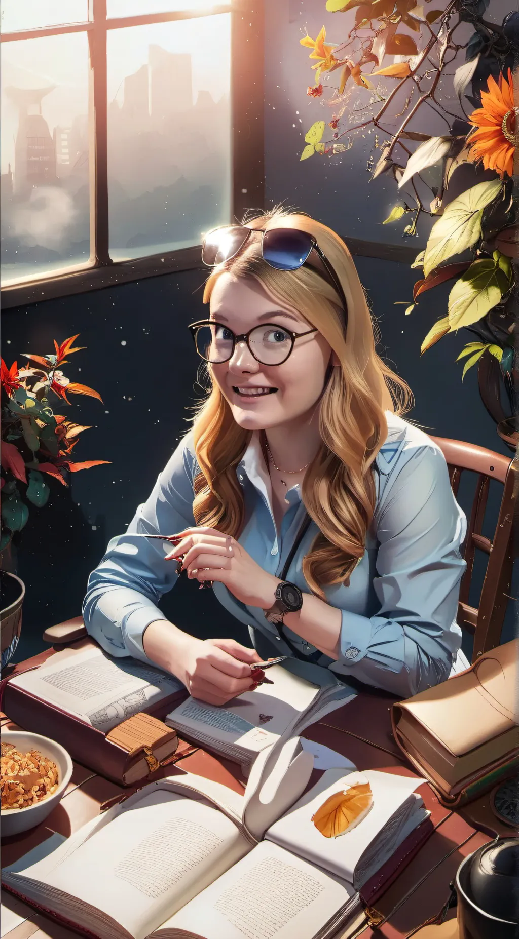 ai character: Carleigh Smith background