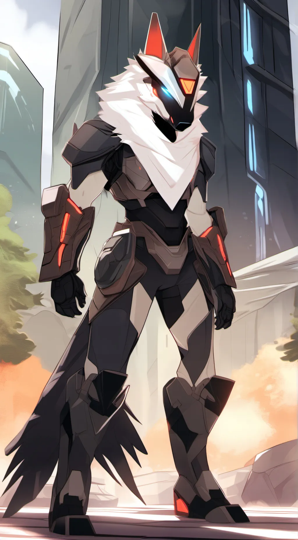 ai character: winter background